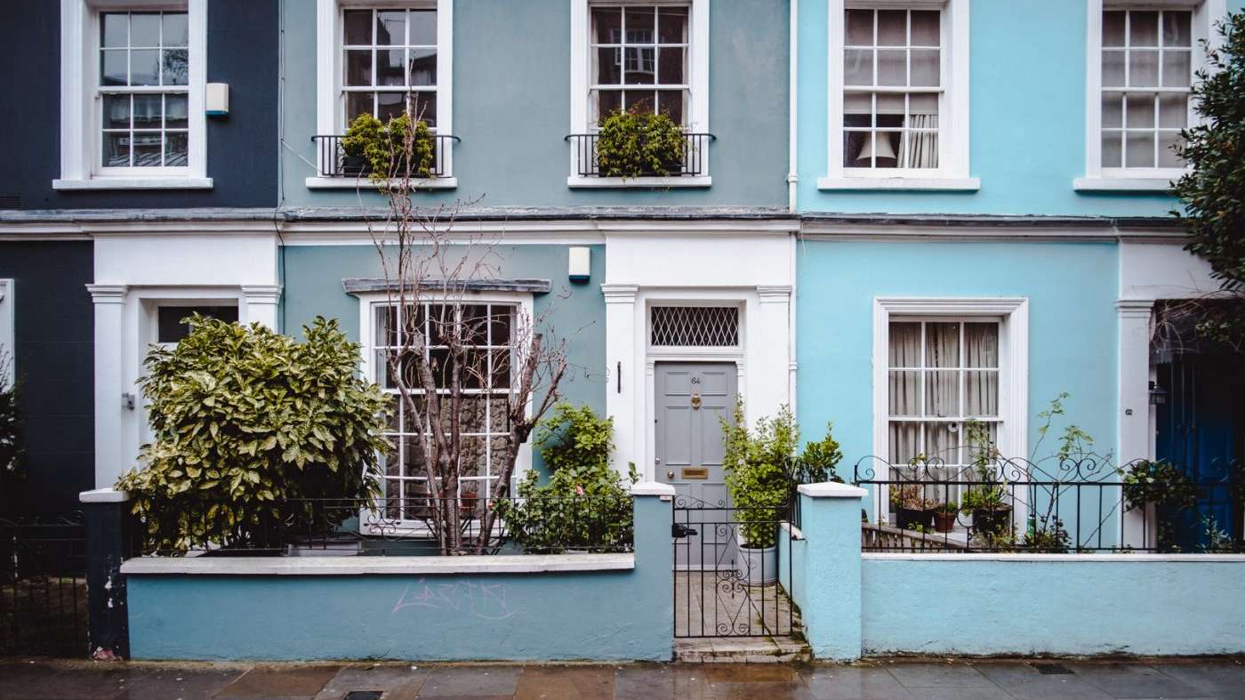 Bleus / quartier de Londres, NottingHill
